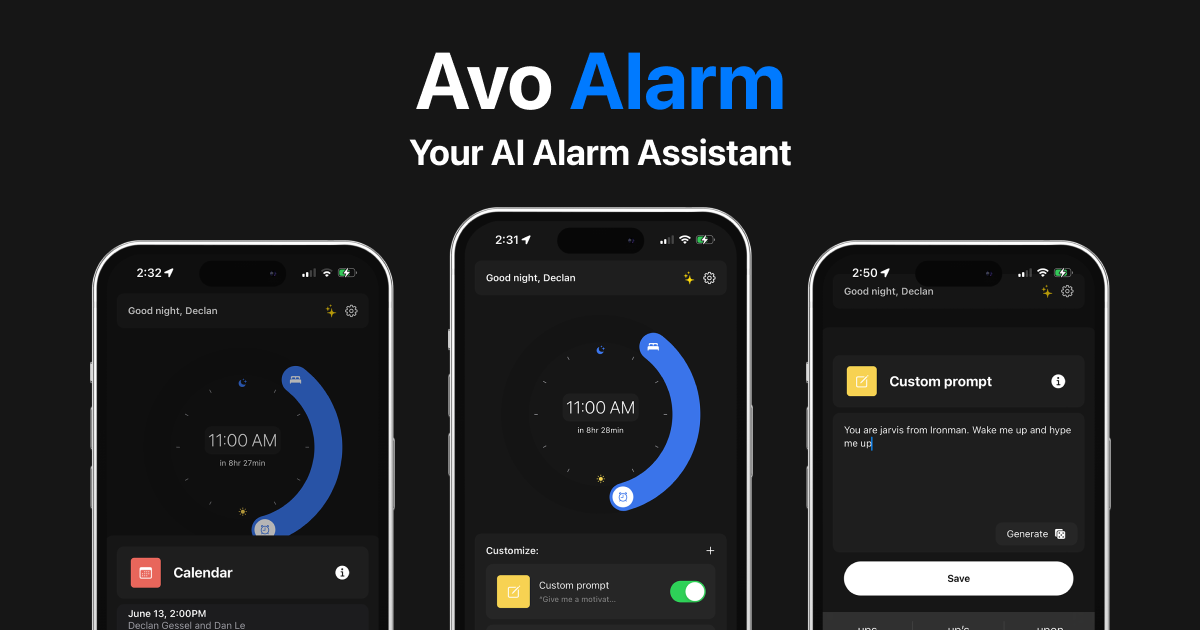Avo Alarm App Display